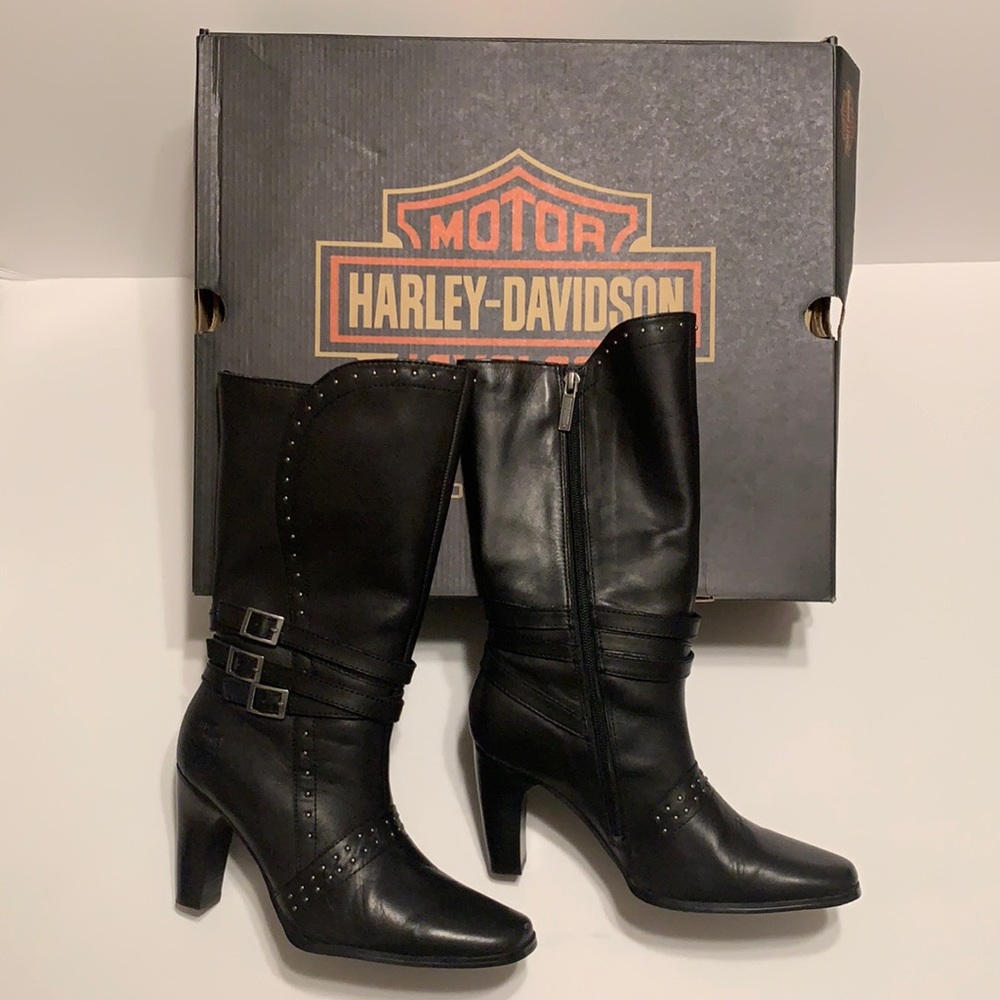 Harley Davidson Women Tinley Stud Leather Boots